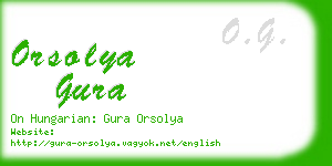 orsolya gura business card